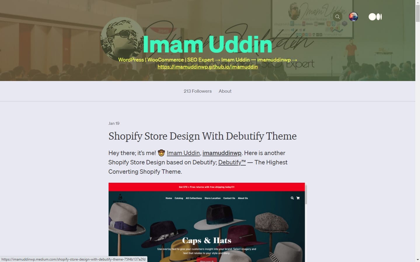 Medium Blog Post Imam Uddin, imamuddinwp